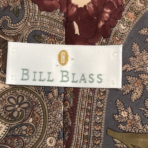 Vintage Bill Blass Floral and Paisley Tie - Picture 5 of 9